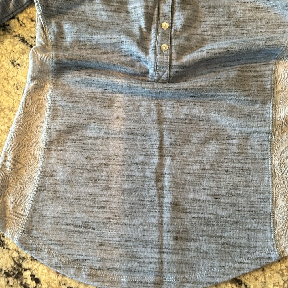 Sanctuary blue heather henley with lace details. Small - Picture 10 of 11